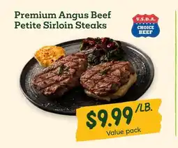 Sprouts Farmers Market Premium Angus Beef Petite Sirloin Steaks offer