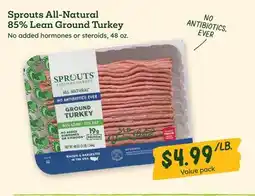 Sprouts Farmers Market Sprouts All-Natural 85% Lean Ground Turkey offer