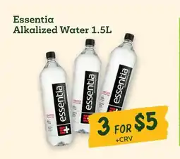 Sprouts Farmers Market Essentia Alkalized Water offer