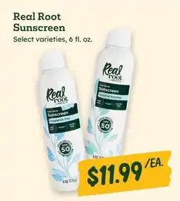 Sprouts Farmers Market Real Root Sunscreen offer