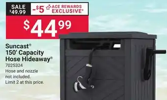 Ace Hardware Suncast 150' Capacity Hose Hideaway offer