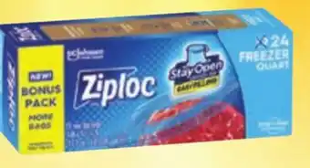Ace Hardware Ziploc Grip'N Seal Quart Freezer Bag, 24/Pk offer