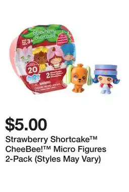 Five Below Strawberry Shortcake CheeBee! Micro Figures 2-Pack (Styles May Vary) offer