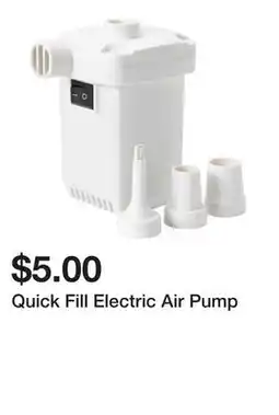 Five Below Quick Fill Electric Air Pump offer