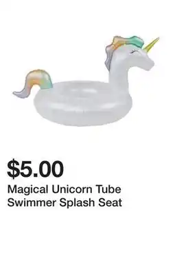 Five Below Magical Unicorn Tube Swimmer Splash Seat offer