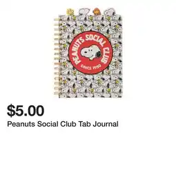 Five Below Peanuts Social Club Tab Journal offer