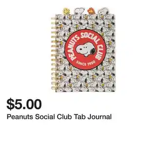 Five Below Peanuts Social Club Tab Journal offer