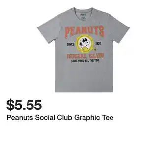 Five Below Peanuts Social Club Graphic Tee offer