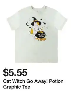 Five Below Cat Witch Go Away! Potion Graphic Tee offer
