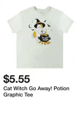 Five Below Cat Witch Go Away! Potion Graphic Tee offer