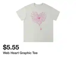Five Below Web Heart Graphic Tee offer