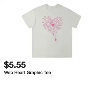 Five Below Web Heart Graphic Tee offer
