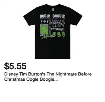 Five Below Disney Tim Burton's The Nightmare Before Christmas Oogie Boogie Graphic Tee offer