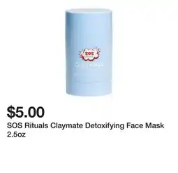 Five Below SOS Rituals Claymate Detoxifying Face Mask 2.5oz offer