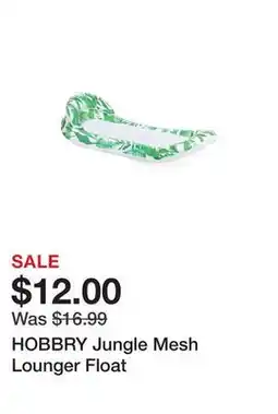 Marshalls HOBBRY Jungle Mesh Lounger Float offer