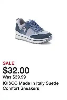 Marshalls IGI&CO Made In Italy Suede Comfort Sneakers offer