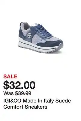 Marshalls IGI&CO Made In Italy Suede Comfort Sneakers offer