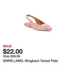 Marshalls DWRS LABEL Slingback Tweed Flats offer