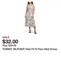 Marshalls TOMMY HILFIGER Toile Fit N Flare Midi Dress offer