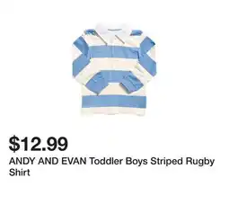 Marshalls ANDY AND EVAN Toddler Boys Striped Rugby Shirt offer