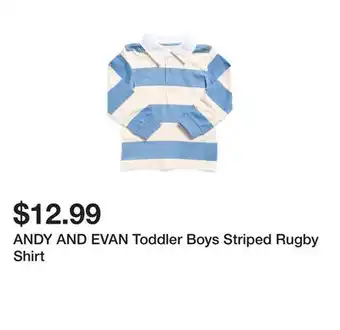 Marshalls ANDY AND EVAN Toddler Boys Striped Rugby Shirt offer
