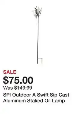 Marshalls SPI Outdoor A Swift Sip Cast Aluminum Staked Oil Lamp offer