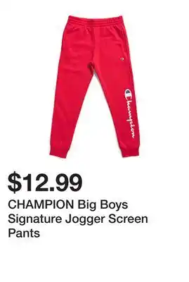 Marshalls CHAMPION Big Boys Signature Jogger Screen Pants offer