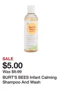 Marshalls BURT'S BEES Infant Calming Shampoo And Wash offer