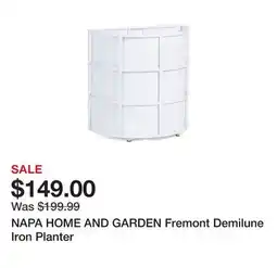 Marshalls NAPA HOME AND GARDEN Fremont Demilune Iron Planter offer