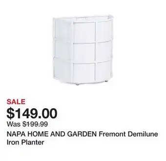 Marshalls NAPA HOME AND GARDEN Fremont Demilune Iron Planter offer
