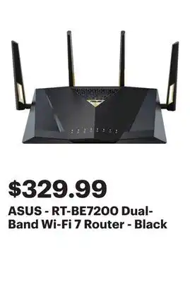 Best Buy ASUS - RT-BE7200 Dual-Band Wi-Fi 7 Router - Black offer