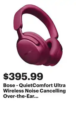 Best Buy Bose - QuietComfort Ultra Wireless Noise Cancelling Over-the-Ear Headphones - Deep Plum offer