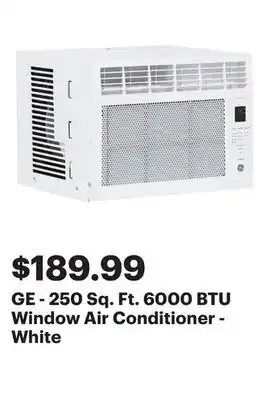 Best Buy GE - 250 Sq. Ft. 6000 BTU Window Air Conditioner - White offer