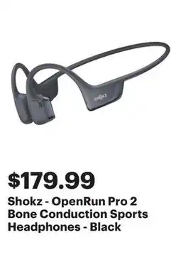 Best Buy Shokz - OpenRun Pro 2 Bone Conduction Sports Headphones - Black offer