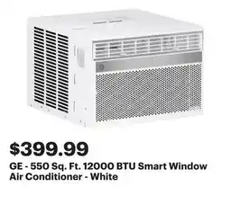 Best Buy GE - 550 Sq. Ft. 12000 BTU Smart Window Air Conditioner - White offer