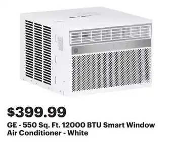 Best Buy GE - 550 Sq. Ft. 12000 BTU Smart Window Air Conditioner - White offer