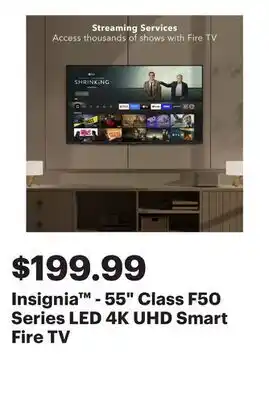 Best Buy Insignia - 55 Class F50 Series LED 4K UHD Smart Fire TV offer
