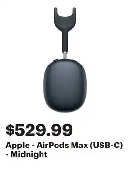 Best Buy Apple - AirPods Max (USB-C) - Midnight offer