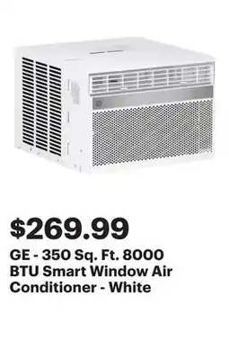 Best Buy GE - 350 Sq. Ft. 8000 BTU Smart Window Air Conditioner - White offer