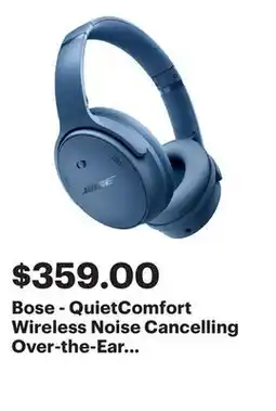 Best Buy Bose - QuietComfort Wireless Noise Cancelling Over-the-Ear Bluetooth Headphones - Blue Dusk offer