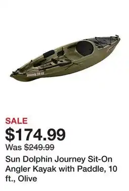 Tractor Supply Company Sun Dolphin Journey Sit-On Angler Kayak with Paddle, 10 ft., Olive offer