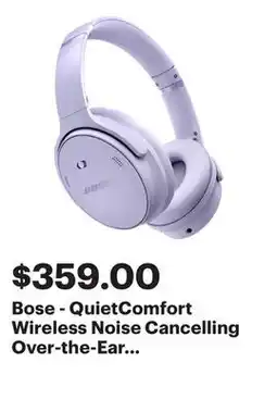 Best Buy Bose - QuietComfort Wireless Noise Cancelling Over-the-Ear Bluetooth Headphones - Chilled Lilac offer
