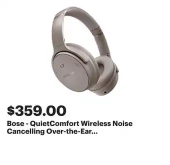 Best Buy Bose - QuietComfort Wireless Noise Cancelling Over-the-Ear Bluetooth Headphones - Sandstone offer