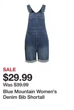 Tractor Supply Company Blue Mountain Women's Denim Bib Shortall offer