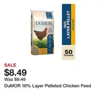 Tractor Supply Company DuMOR 16% Layer Pelleted Chicken Feed offer