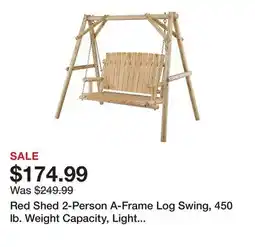 Tractor Supply Company Red Shed 2-Person A-Frame Log Swing, 450 lb. Weight Capacity, Light Color offer
