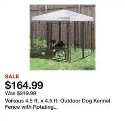 Tractor Supply Company Veikous 4.5 ft. x 4.5 ft. Outdoor Dog Kennel Fence with Rotating Feeding Door and Cover offer