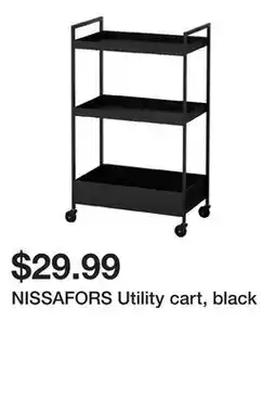 Ikea NISSAFORS Utility cart, black offer
