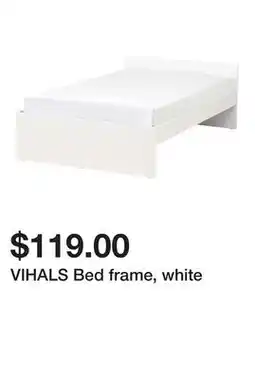 Ikea VIHALS Bed frame, white offer