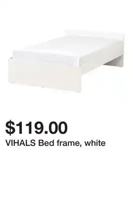 Ikea VIHALS Bed frame, white offer